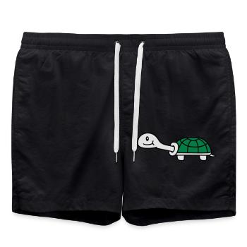 Cute Turtle - Badeshorts - Schwarz - Vorne - AI Model Male 185 light (185cm)