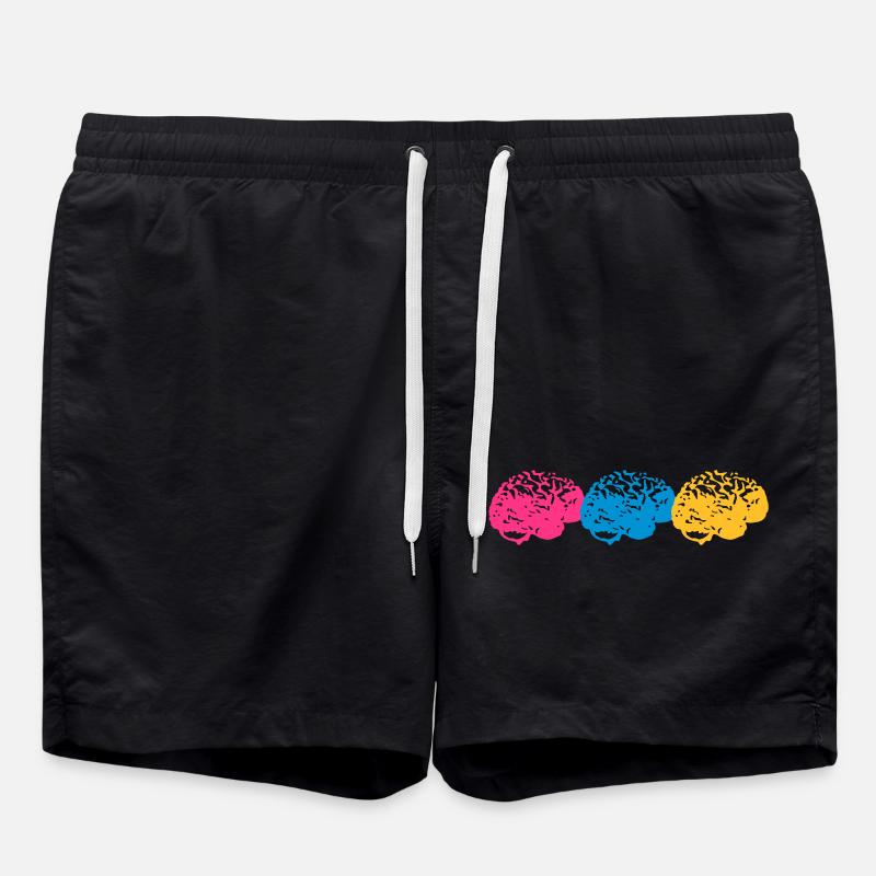 Brains - Swim Trunks - black