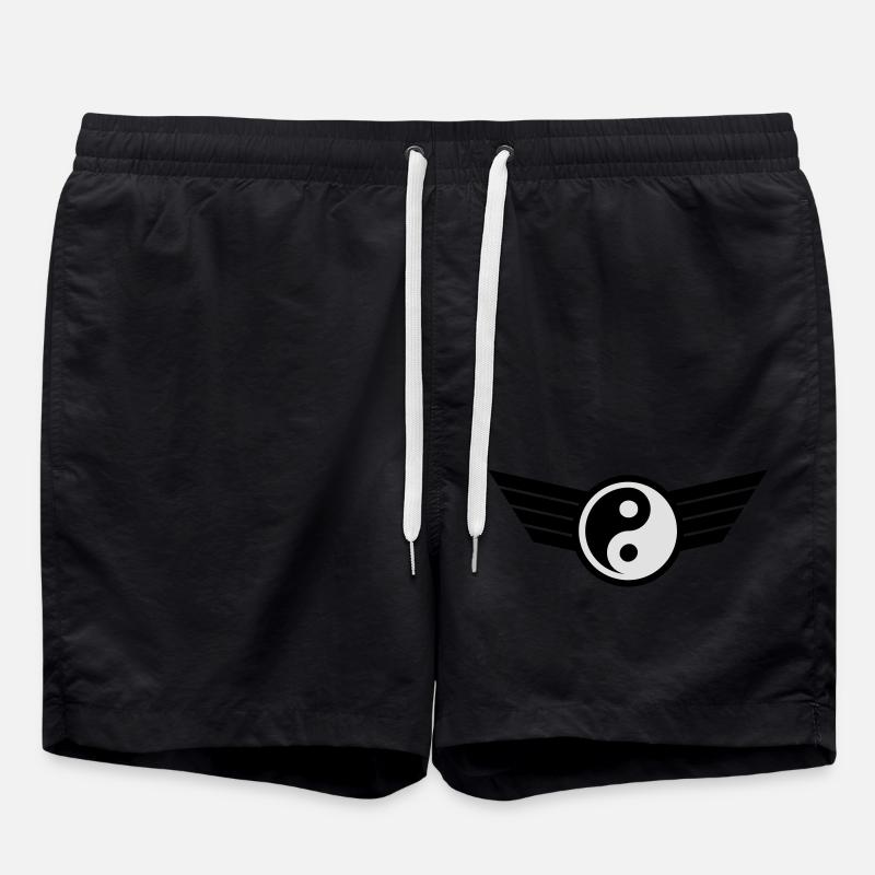 Yin Yang - Badeshorts - Schwarz