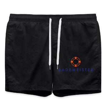 Maître-nageur - Short de bain - noir - Devant - AI Model Male 185 light (185cm)