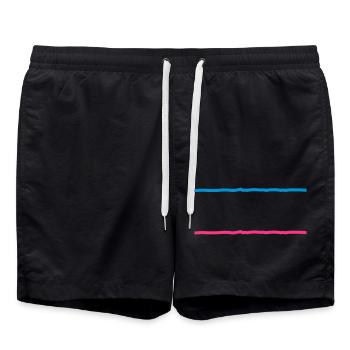 deux lignes - Short de bain - noir - Devant - AI Model Male 185 light (185cm)