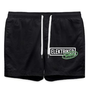 Enfin électricien - examen réussi ! - Short de bain - noir - Devant - AI Model Male 185 light (185cm)