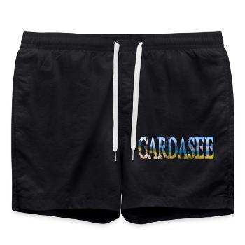 Lac de Garde Italie - Short de bain - noir - Devant - AI Model Male 185 light (185cm)