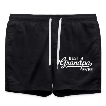 Best grandpa ever - Swim Trunks - black - Front - AI Model Male 185 light (185cm)