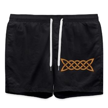 modèle de nœud celtique - Short de bain - noir - Devant - AI Model Male 185 light (185cm)