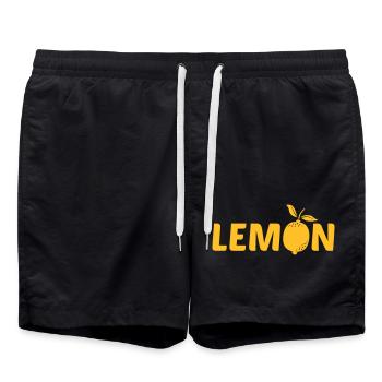 Logo Design CITRON - Short de bain - noir - Devant - AI Model Male 185 light (185cm)