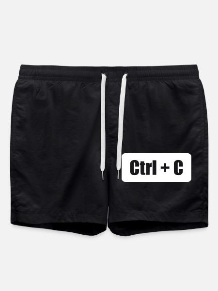 Ctrl C Ctrl V père fils parent enfant partenaire look - Short de bain - noir