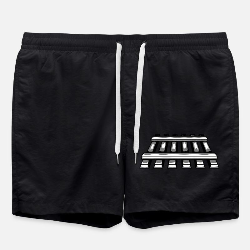 Rails track route - Swim Trunks - black