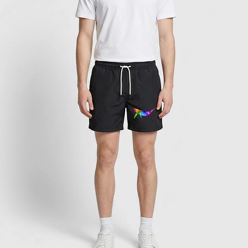 Bunter Regenbogen Wal Geschenk Tier Badeshorts