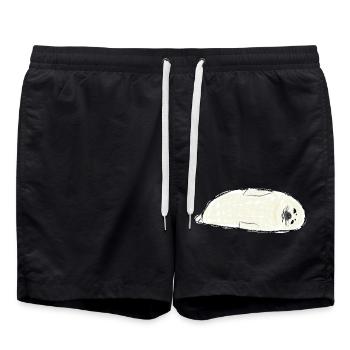 Robbenbaby / Babyseal Design III - Short de bain - noir - Devant - AI Model Male 185 light (185cm)