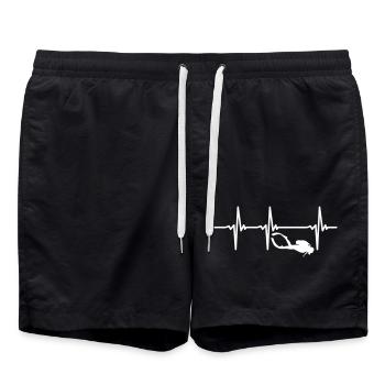 Herzschlag Tauchen mit Gerät - Gerätetauchen - Badeshorts - Schwarz - Vorne - AI Model Male 185 light (185cm)