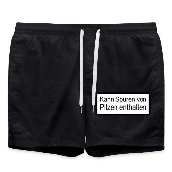 Kann Spuren von Pilzen - Badeshorts - Schwarz - Vorne - AI Model Male 185 light (185cm)