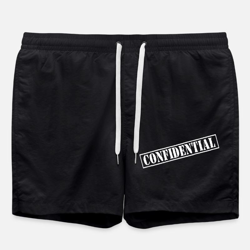 Confidential Vector Stempel - Badeshorts - Schwarz