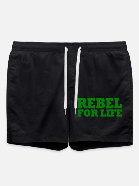 Rebel for life - Swim Trunks - black