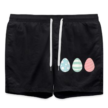 Trois œufs de Pâques - Short de bain - noir - Devant - AI Model Male 185 light (185cm)