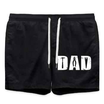 DAD - Tools - Father - Papa - Father's Day Gift - Swim Trunks - black - Front - AI Model Male 185 light (185cm)