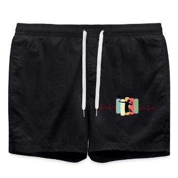 Volley-ball hommes volleyballé EKG - Short de bain - noir - Devant - AI Model Male 185 light (185cm)