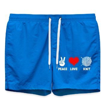 Häkeln Yarn Stricken Faden Nadel Nähen Wolle - Badeshorts - Cobalt blue - Vorne