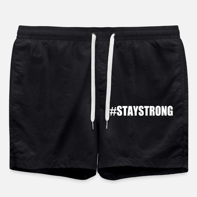 Stay strong - Badeshorts - Schwarz