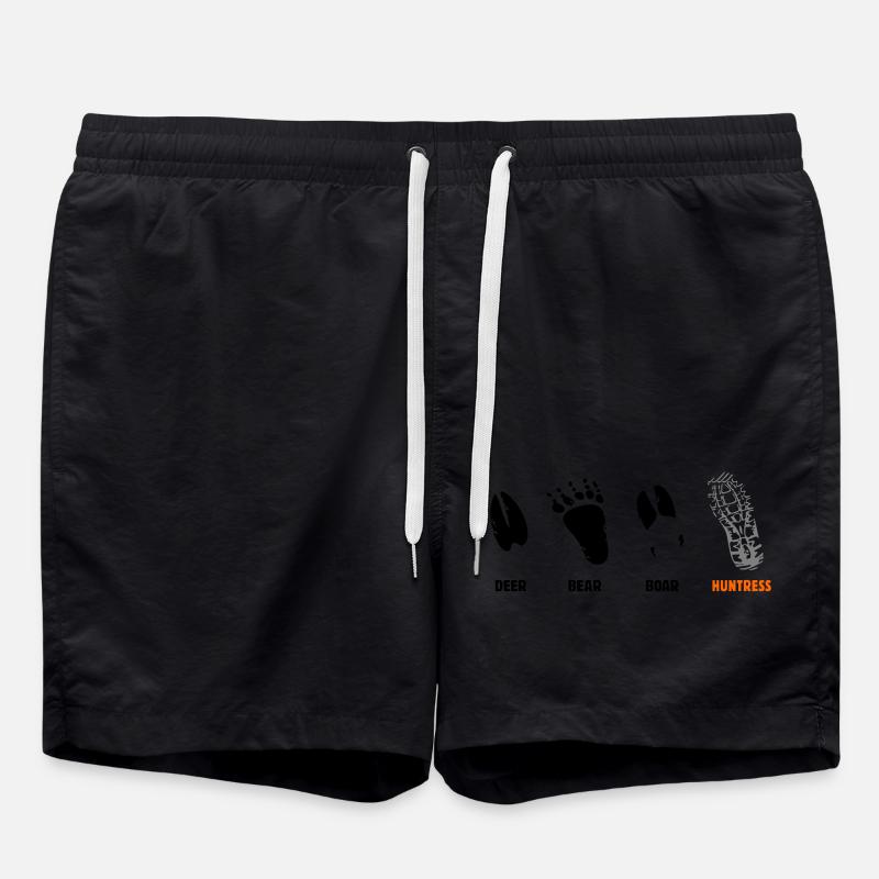 Cerf, ours, sanglier, tueuse, sceau - Short de bain - noir