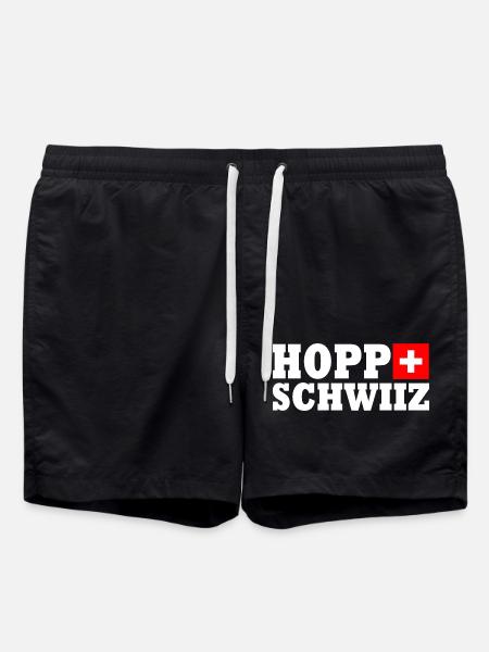 Hopp schwiiz - Badeshorts - Schwarz