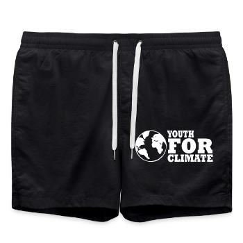 Youth for climate - Short de bain - noir - Devant - AI Model Male 185 light (185cm)