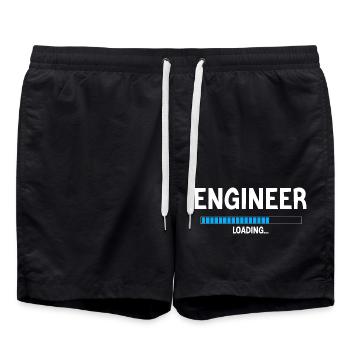 Engineer Geschenk-Ingenieur Personalisierter Humor - Badeshorts - Schwarz - Vorne - AI Model Male 185 light (185cm)