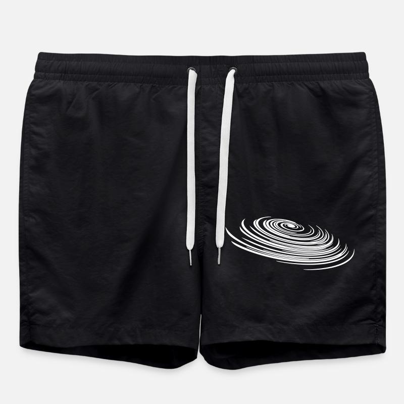 Spiral Geometry - Spiral Galaxy Circular - Swim Trunks - black