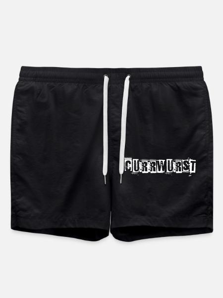 Currywurst - Badeshorts - Schwarz
