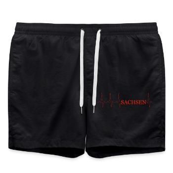 Sachsen - Badeshorts - Schwarz - Vorne - AI Model Male 185 light (185cm)