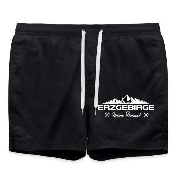Erzgebirger das bin ich - Badeshorts - Schwarz - Vorne - AI Model Male 185 light (185cm)