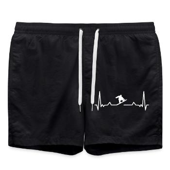 Snowboard - Heartbeat - Herzschlag - Short de bain - noir - Devant - AI Model Male 185 light (185cm)