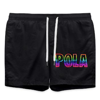 pola rs regenbogen - Badeshorts - Schwarz - Vorne - AI Model Male 185 light (185cm)