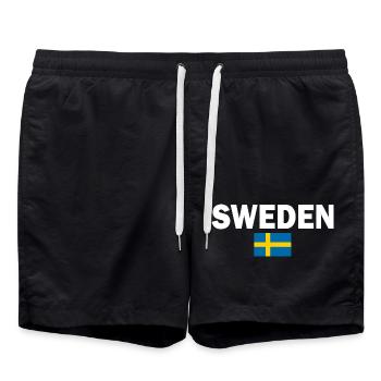 Suède - Short de bain - noir - Devant - AI Model Male 185 light (185cm)
