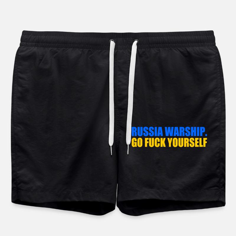 russian warship go f yourself - Short de bain - noir