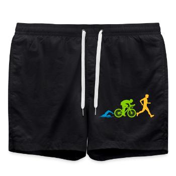 Compétition de triathlon sportif - Short de bain - noir - Devant - AI Model Male 185 light (185cm)