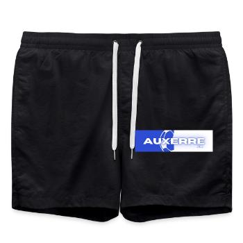 Auxerre foot 2022 Montée Ligue 1 - Short de bain - noir - Devant - AI Model Male 185 light (185cm)
