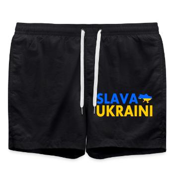 Slava ukraini - Badeshorts - Schwarz - Vorne - AI Model Male 185 light (185cm)