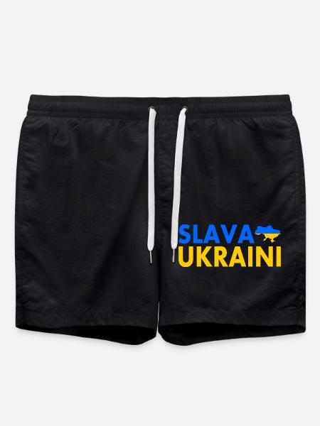 Slava ukraini - Swim Trunks - black