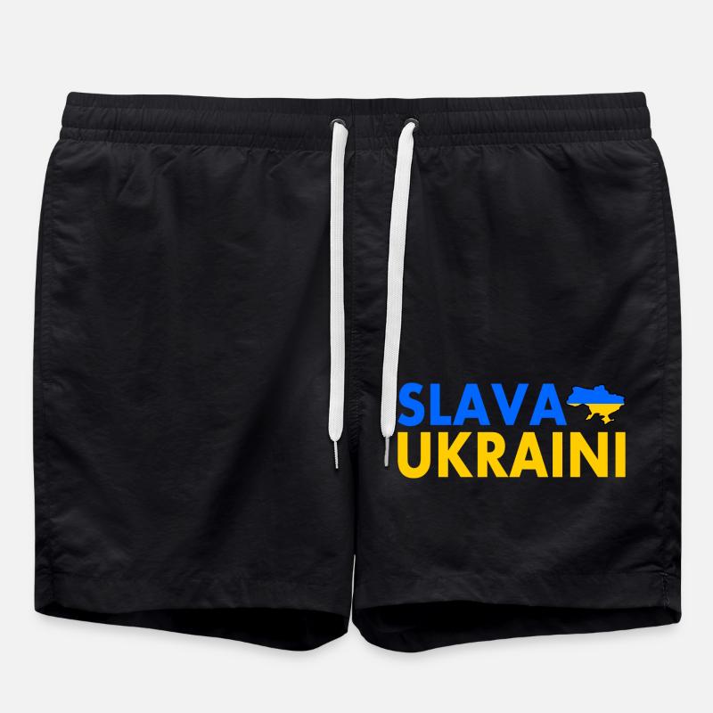 Slava ukraini - Swim Trunks - black