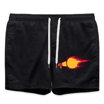 Symbole du mégaphone Fire Flame - Short de bain - noir - Devant - AI Model Male 185 light (185cm)