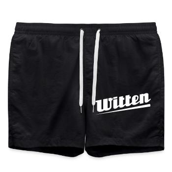 Witten - Textdesign mit Stadtnamen - Badeshorts - Schwarz - Vorne - AI Model Male 185 light (185cm)