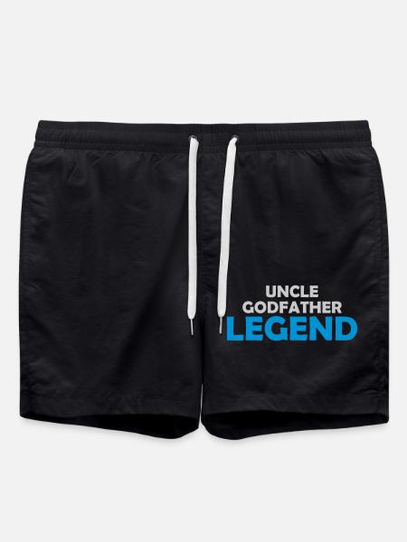 Uncle Godfather Legend Quote - Swim Trunks - black