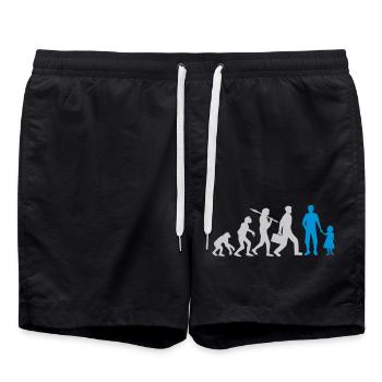 Evolution Papa Fille Enfant - Short de bain - noir - Devant - AI Model Male 185 light (185cm)