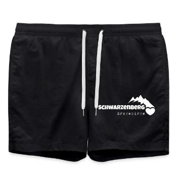 Schwarzenberg Erzgebirge meine heimat - Badeshorts - Schwarz - Vorne - AI Model Male 185 light (185cm)