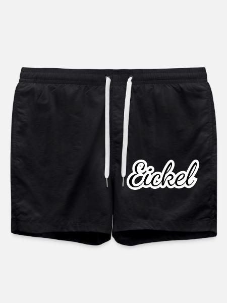 Eickel - Textdesign mit Stadtnamen - Badeshorts - Schwarz