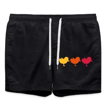 3 chicks Silhouette Team - Swim Trunks - black - Front - AI Model Male 185 light (185cm)