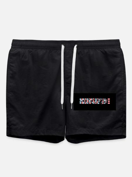 3D Effect House Logo - Swim Trunks - black
