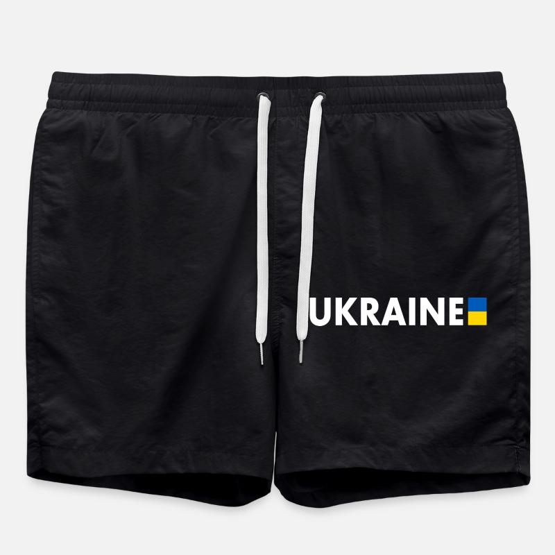 Ukraine - Badeshorts - Schwarz