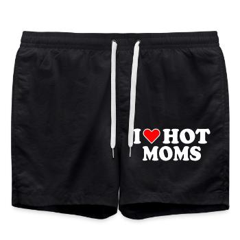 I love hot moms - Short de bain - noir - Devant - AI Model Male 185 light (185cm)